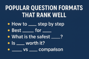 Popular Question Formats That Rank Well