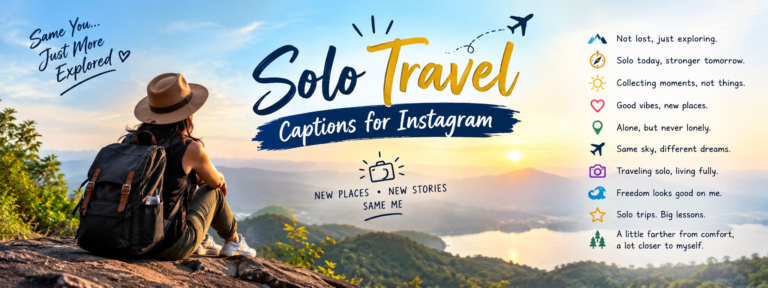 Solo Travel Captions for Instagram