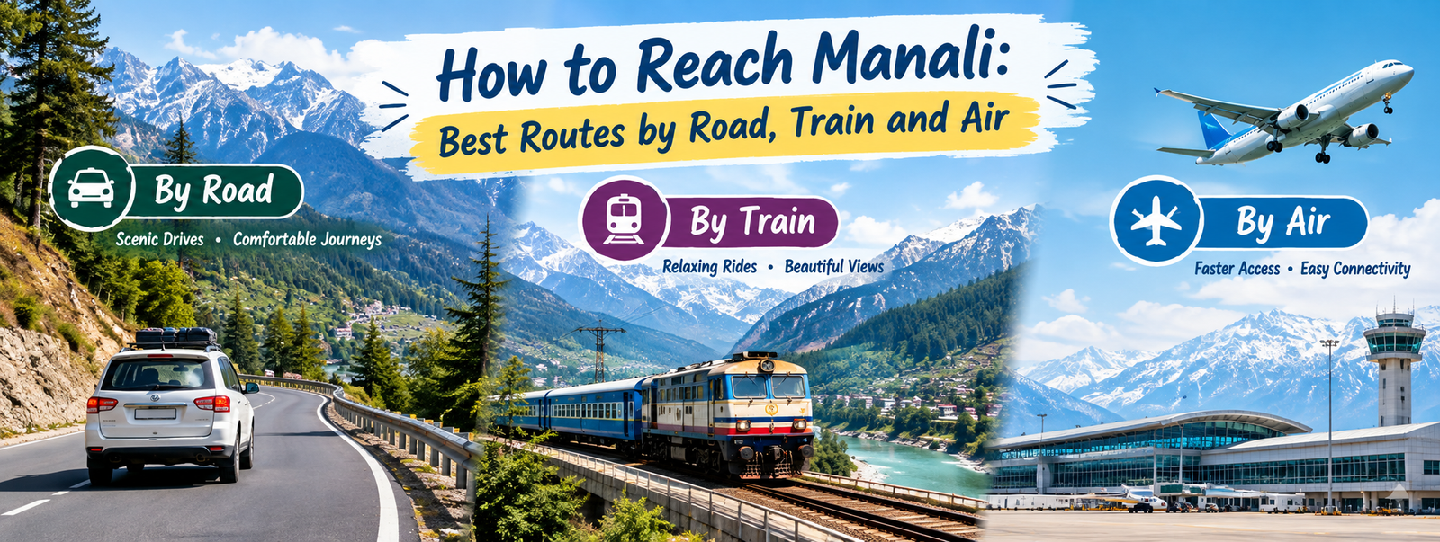 How to Reach Manali By Train, Flight, Bus and Road