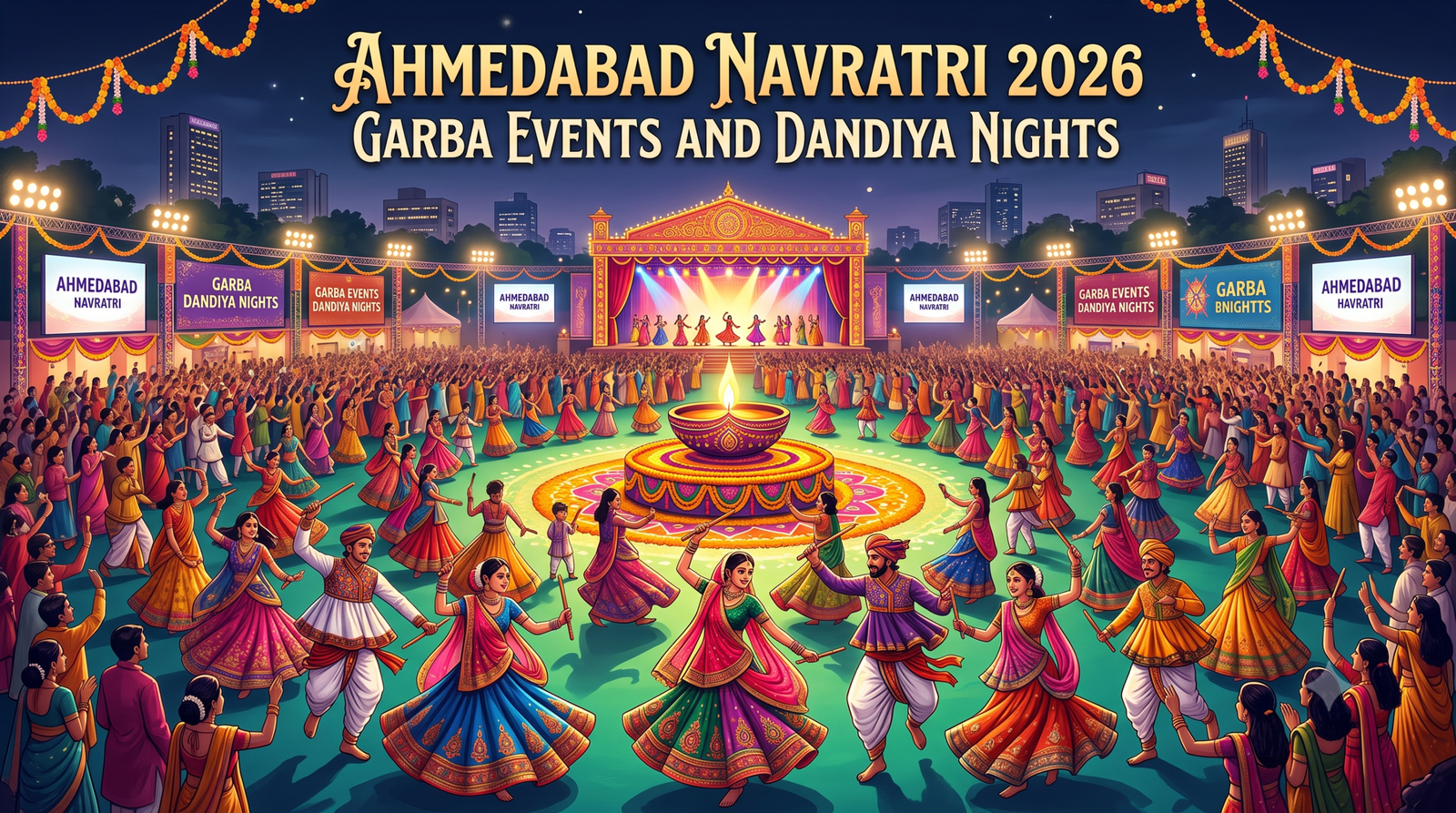 Ahmedabad Navratri 2026 Garba Events and Dandiya Nights