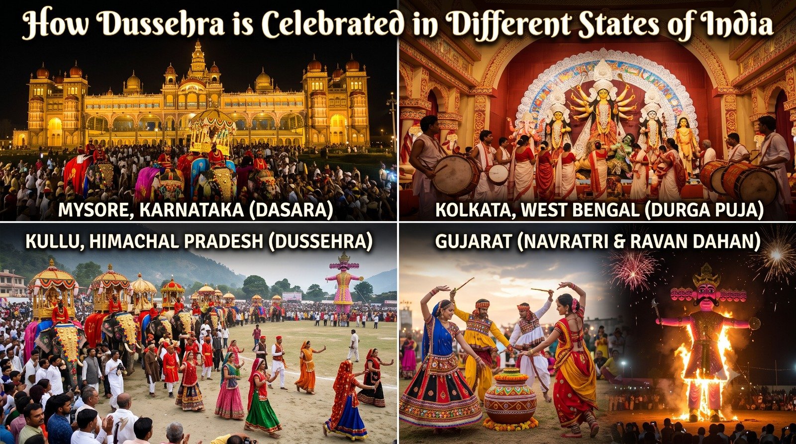 Dussehra Celebrations Across India with Diverse Regional Traditions